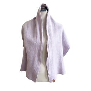 Fabletics Women’s Wool Cashmere Blend Thick Knit Scarf Purple Lavender Winter